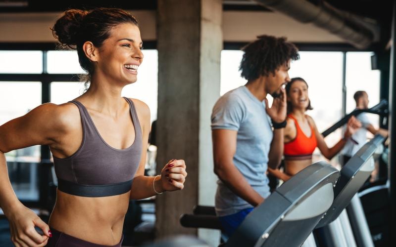 people in a gym exercising