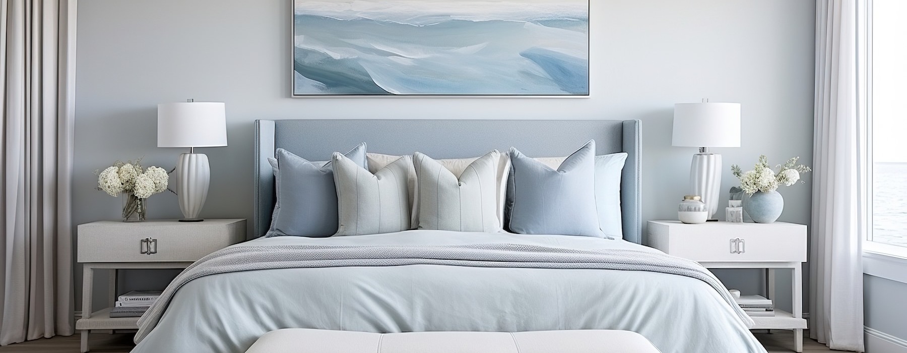 a white bed with a white pillow