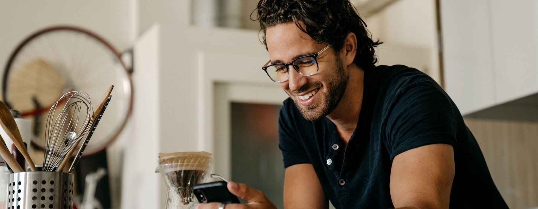 a man holding a phone